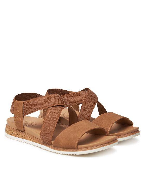 Skechers Sandali Skechers BOBS Desert Kiss Low 114705/CSNT Rjava