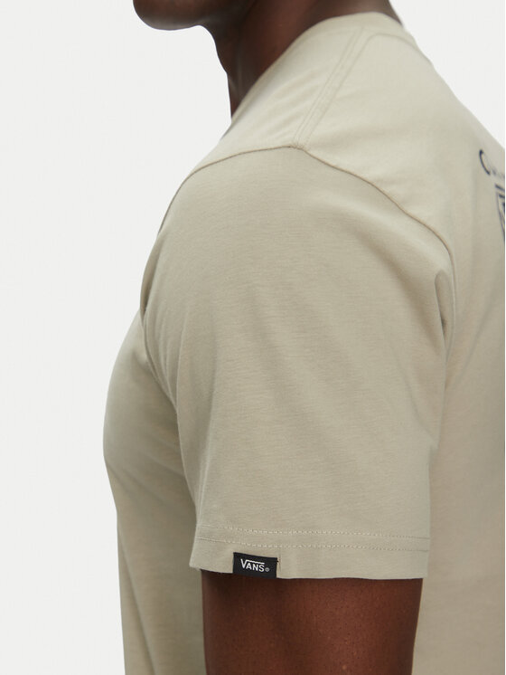Vans Vans T-shirt Next Stop VN000NHPZUJ1 Beige Regular Fit