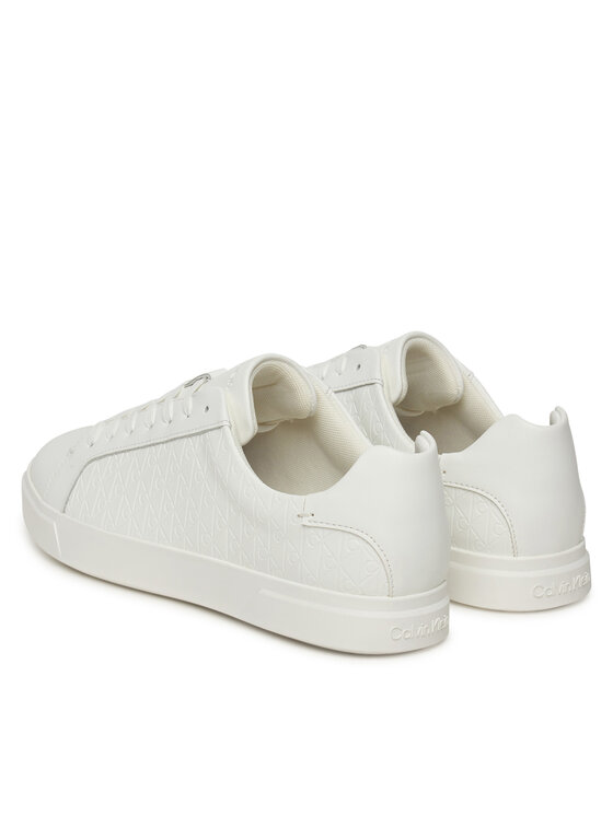 Calvin Klein Sneakers Calvin Klein Low Pro Cups Lace Up Lth Aop HW0HW02817 Bianco