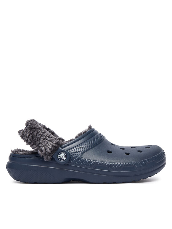 Crocs Pantoletten Crocs Classic Fleece Lined Clog Quartz 211396 Dunkelblau