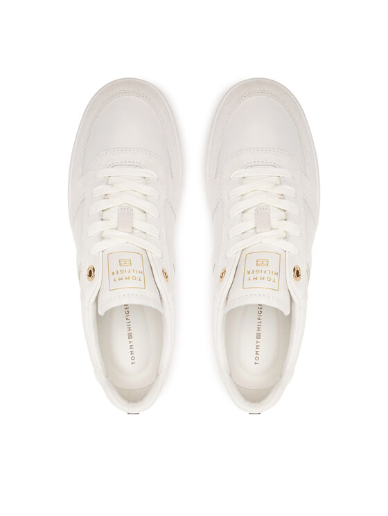 Tommy Hilfiger Sneakersy Tommy Hilfiger Th Tribeca Sneaker Premium FW0FW09483 Kremowy