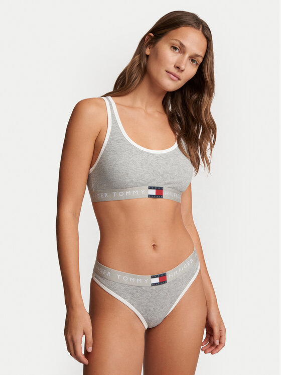 Tommy Hilfiger Tommy Hilfiger Top de sujetador UW0UW06270 Gris claro
