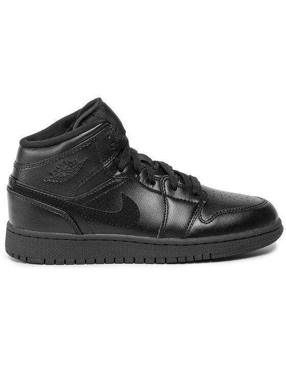 Nike Sneakersy Nike Air Jordan 1 Mid (Gs) 554725 090 Czarny