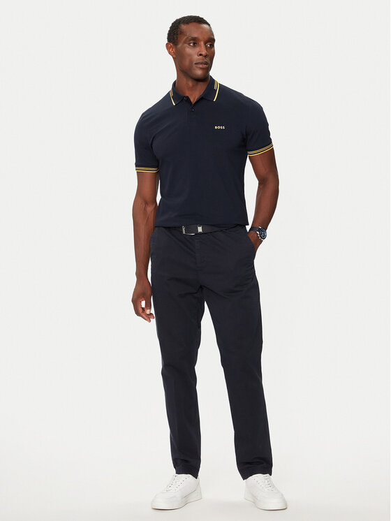 BOSS Boss Поло Paul 50506193 Cиній Slim Fit
