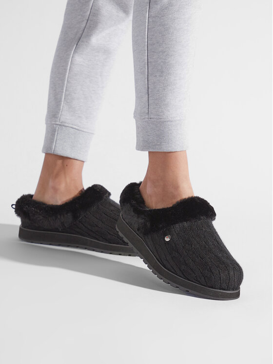 Skechers Naminės šlepetės Skechers BOBS Ice Angel 31204/BBK Juoda
