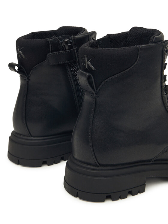 Calvin Klein Trapper stila apavi Calvin Klein Lace Up Bootie V3A5-83120-1464 S Melns