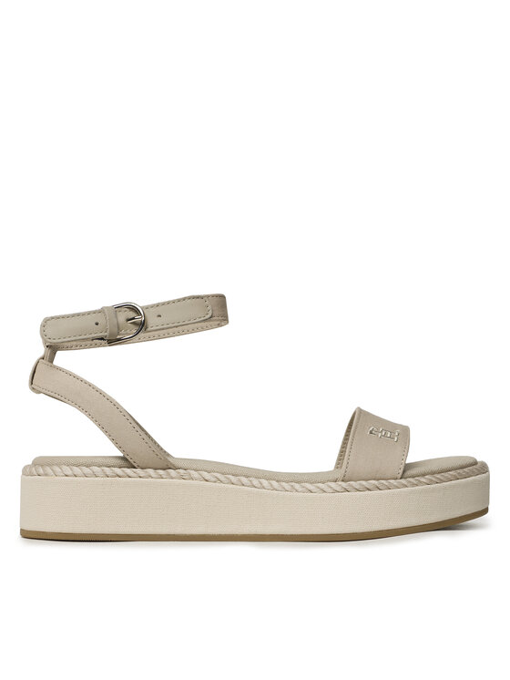 Tommy Hilfiger Basutės Tommy Hilfiger Rope Flatform FW0FW07019 Smėlio