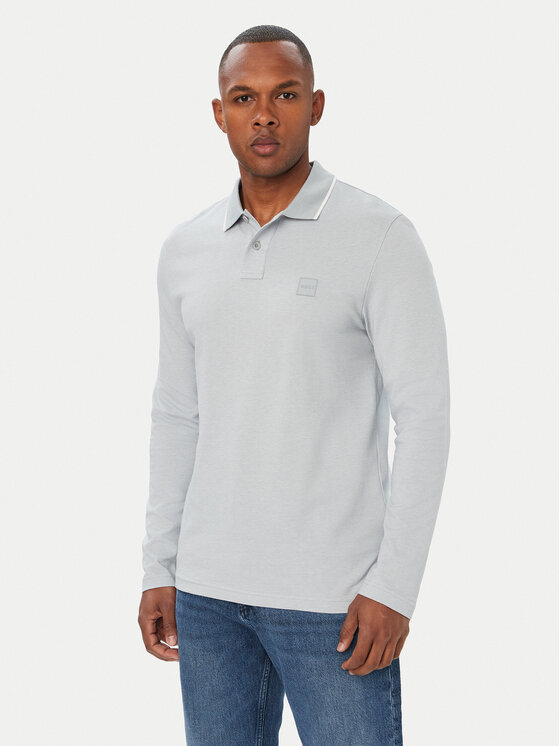 BOSS BOSS Polo PasserfordLong 50566186 Gris Regular Fit