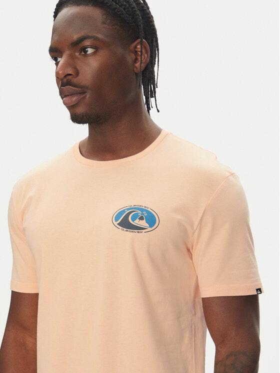 Quiksilver Quiksilver Majica Ev Flower Chaos Ss EQYZT08050 Oranžna Regular Fit
