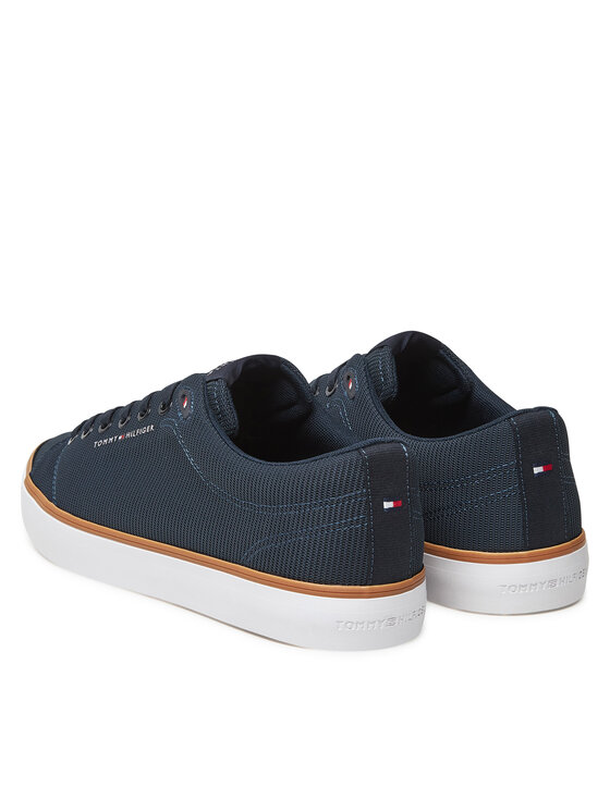 Tommy Hilfiger Sneakersy Tommy Hilfiger Th Hi Vulc Core Low Ii Mesh FM0FM05513 Tmavomodrá