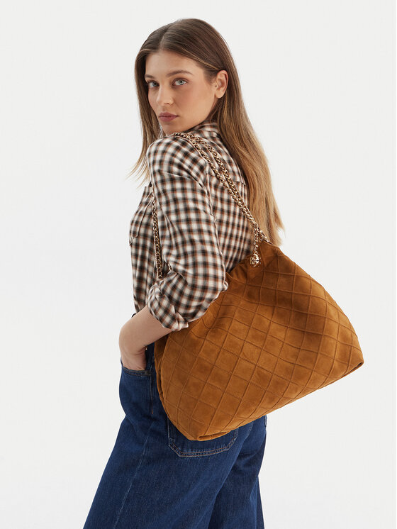 Tory Burch Сумка Tory Burch Fleming Suede 166064 Коричневий
