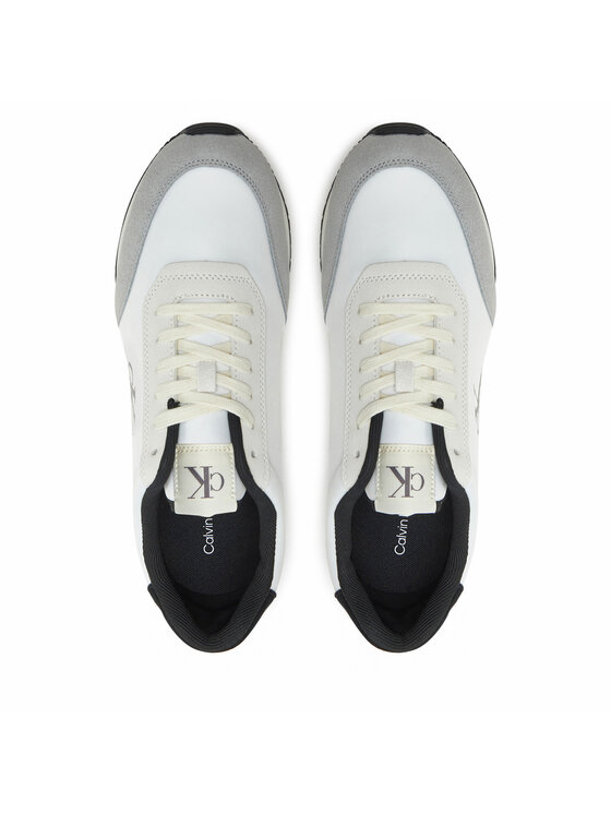 Calvin Klein Jeans Sneakersy Calvin Klein Jeans Retro Runner Iconic Snk YM0YM01119 Biela