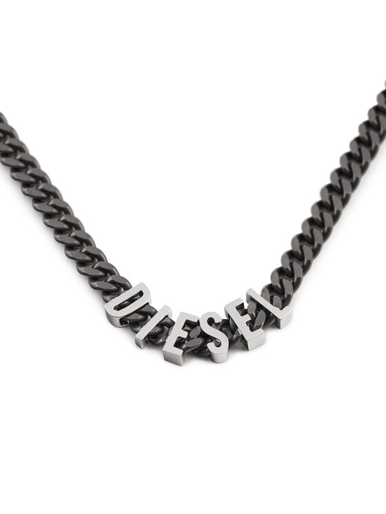 Diesel Náhrdelník Diesel Font Chain DX1487060 Černá