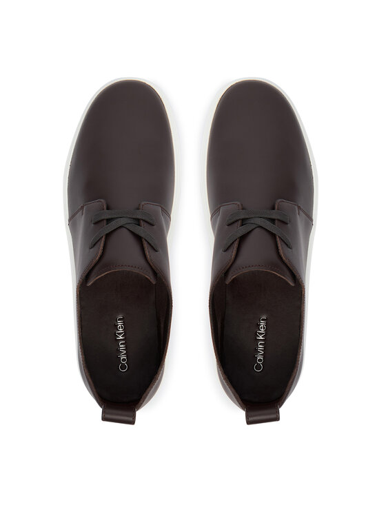 Calvin Klein Snīkeri Calvin Klein Hybrid Clean Cup Derby Lth HM0HM02011 Bordo