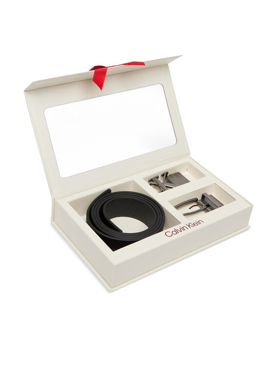 Calvin Klein Cinturón Calvin Klein Two Belt Rev Gift Set 35Mm LV04D0025G Negro