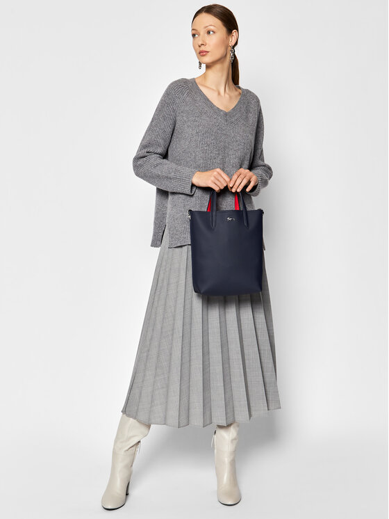 Lacoste Дамска чанта Lacoste Vertical Shopping Bag NF2991AA Тъмносин