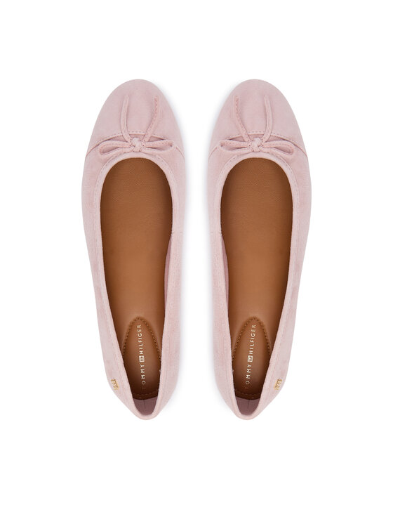 Tommy Hilfiger Balerinke Tommy Hilfiger Th Monogram Suede Ballerinas FW0FW09357 Ružičasta