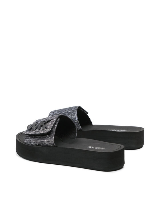 MICHAEL Michael Kors Natikači MICHAEL Michael Kors Mk Platform Slide 40S1MKFA1D Srebrna