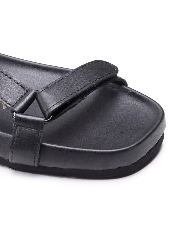 Tommy Hilfiger Basutės Tommy Hilfiger Th Interlock Flat Sandal FW0FW05623 Juoda