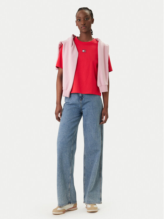 Tommy Jeans Tommy Jeans Camiseta DW0DW22202 Rojo Boxy Fit