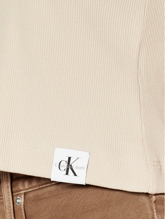 Calvin Klein Jeans Calvin Klein Jeans Marškinėliai J20J221055 Smėlio Regular Fit