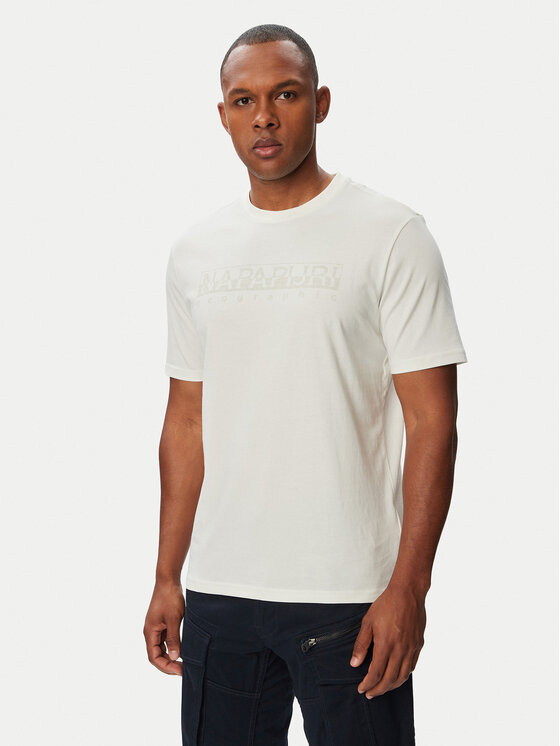 Napapijri Napapijri Camiseta S-Bollo SS 3 NP0A8BAF Blanco Regular Fit