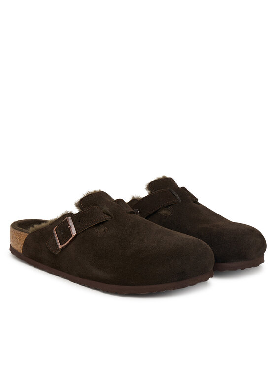 Birkenstock Шльопанці Birkenstock Boston Fur 1020567 Коричневий