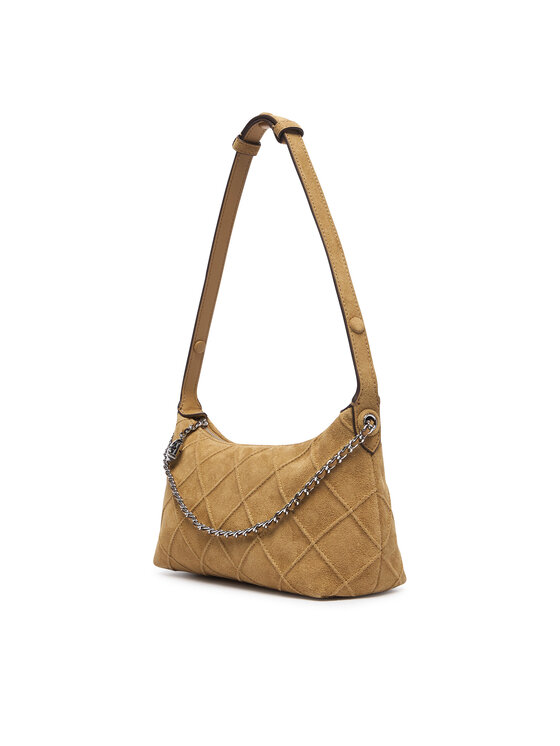 Tory Burch Сумка Tory Burch Fleming Suede Pochette 185797 Бежевий