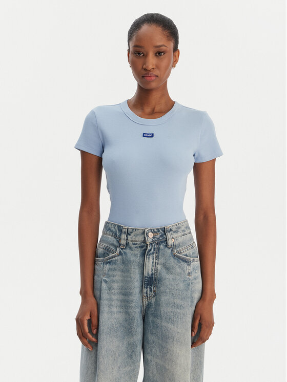 HUGO HUGO Camiseta Easy 50523924 Celeste Slim Fit