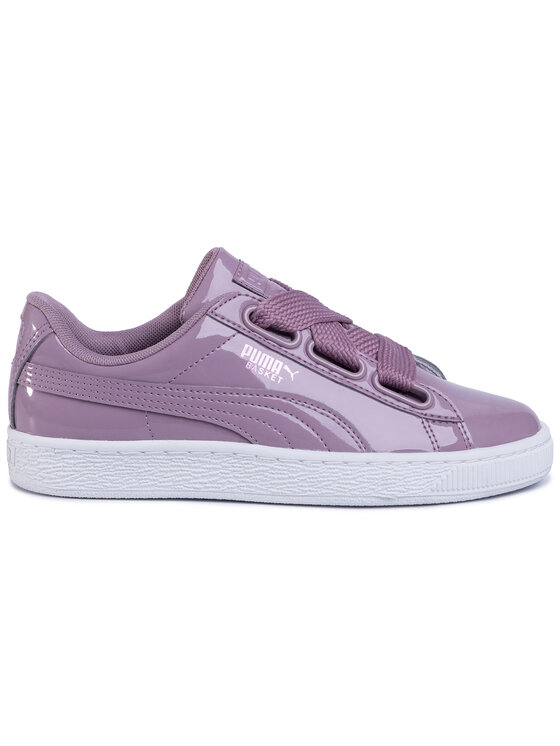 puma basket heart patent women's sneakers