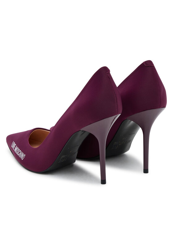 LOVE MOSCHINO Szpilki LOVE MOSCHINO JA10299G1NIM055641 Bordowy