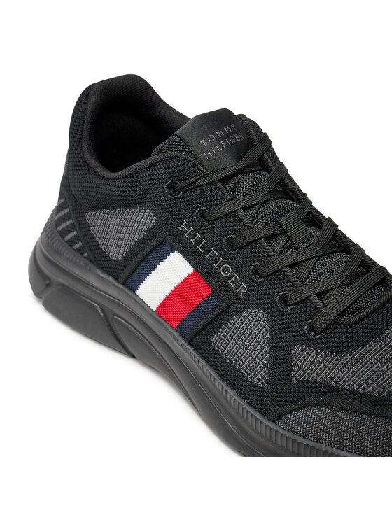 Tommy Hilfiger Tenisice Tommy Hilfiger Modern Runner Knit Evo Ess FM0FM05245 Crna