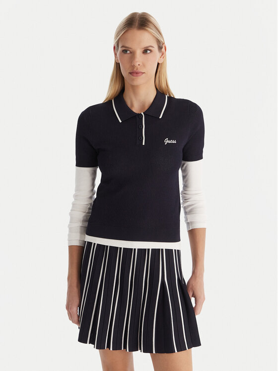 Guess Guess Polo V5GP00Z3D60 Tamnoplava Slim Fit