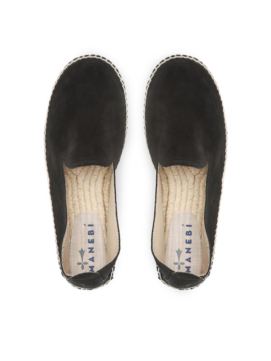 Manebi Espadrile Manebi Flat Espadrilles K 1.0 C0 Crna