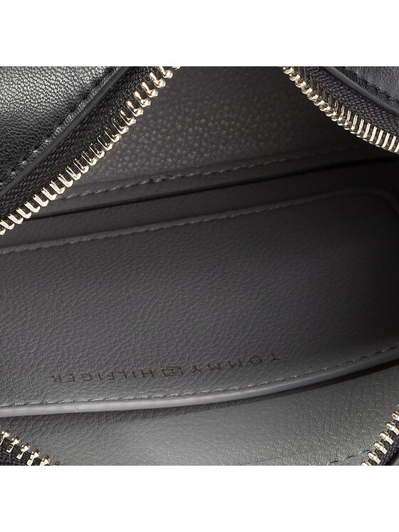 Tommy Hilfiger Дамска чанта Tommy Hilfiger Iconic Tommy Crossover Solid AW0AW07591 Черен
