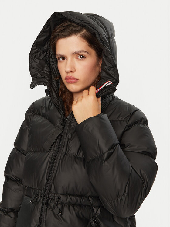 Hunter Hunter Пуховик HARW1295242 Чорний Regular Fit