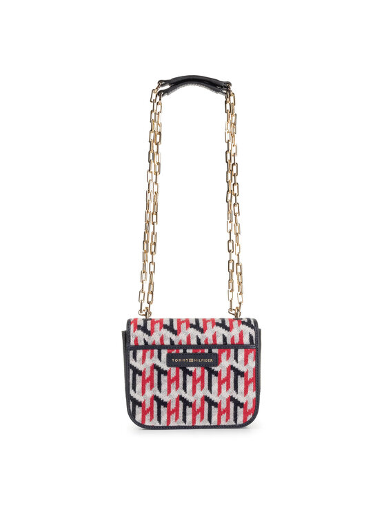 Tommy Hilfiger Bolso Tommy Hilfiger Turnlock Mini Crossover Knitted AW0AW07420 Azul marino