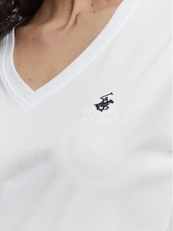 Beverly Hills Polo Club Beverly Hills Polo Club Camiseta P-SS26W-TS516518 Blanco Regular Fit