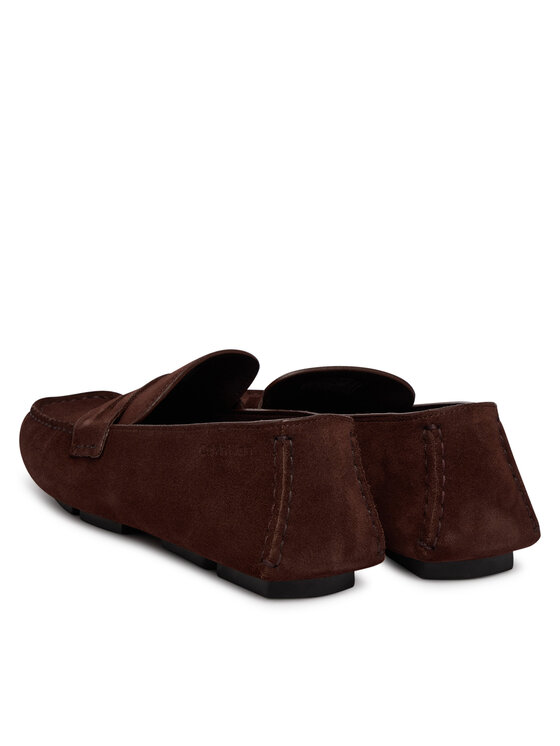 Calvin Klein Mokaszin Calvin Klein Square Driver Suede HW0HW02844 Bordó