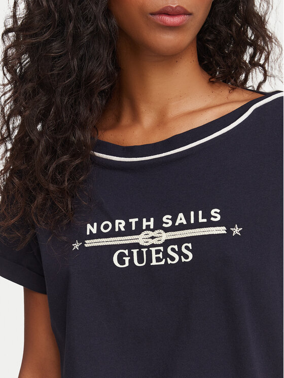 Guess Guess Póló W6YI58 K5317 Sötétkék Regular Fit
