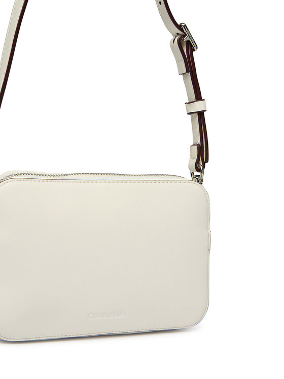 Calvin Klein Geantă Calvin Klein Webbing Double Strap Camera Bag LV04F3165G Alb