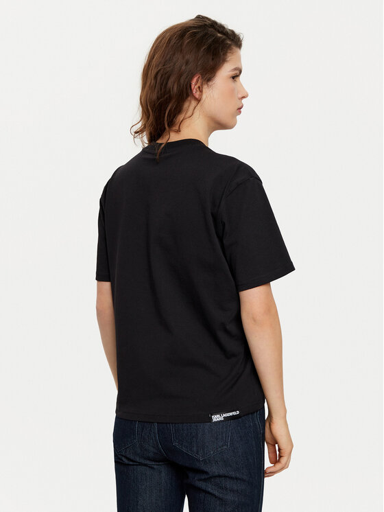 Karl Lagerfeld Jeans Karl Lagerfeld Jeans T-shirt A1W17031 Crna Regular Fit