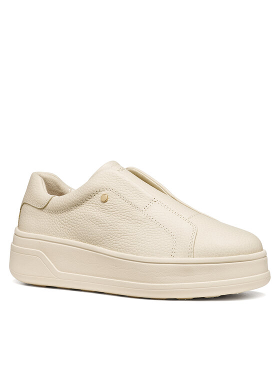 Geox Sneakersy Geox D Spherica Ecub-2 D65WVE 46 C1122 Kremowy