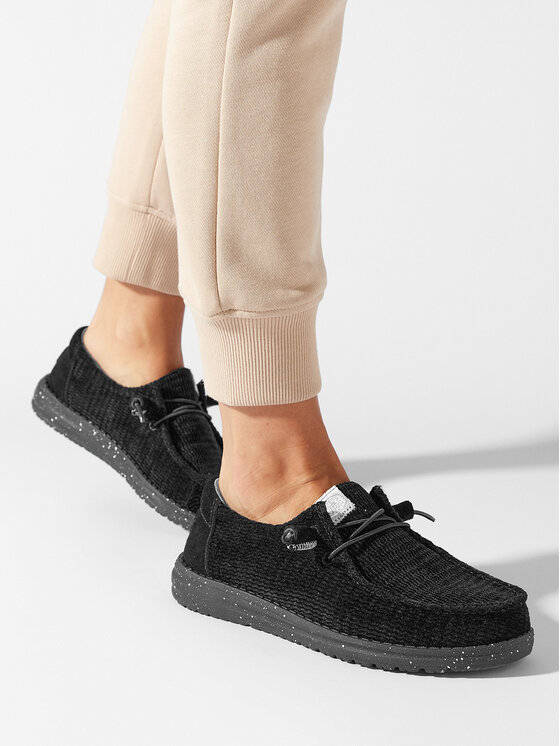Hey Dude Cipele Hey Dude Wendy Wave Corduroy 40195-001 Crna