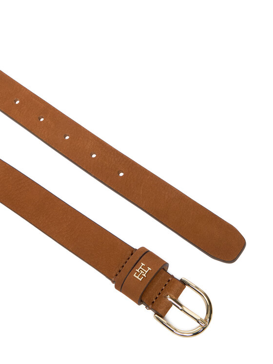 Tommy Hilfiger Dámsky opasok Tommy Hilfiger Essential Effortless 2.5 Nubuck AW0AW17762 Hnedá