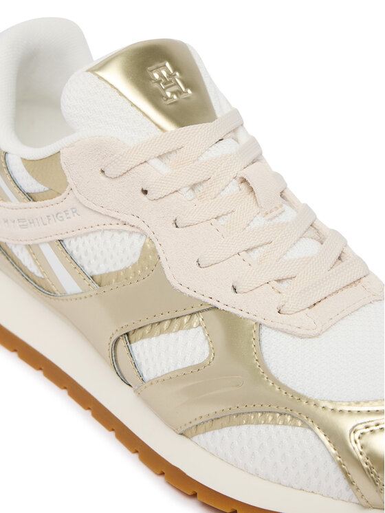 Tommy Hilfiger Snīkeri Tommy Hilfiger Th Chic Metallic Retro Runner FW0FW09191 Zelta