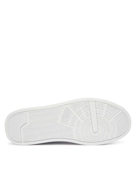 Tommy Hilfiger Sneakersy Tommy Hilfiger Th Court Lth Detail Ess FM0FM05367 Biały