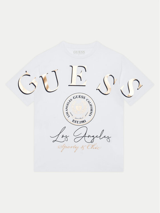 Guess Guess Majica J5RI28 K8HM4 Bela Regular Fit