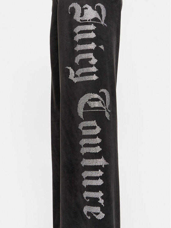 Juicy Couture Juicy Couture Donji dio trenerke Old Gothic JCWBJ226334 Crna Regular Fit