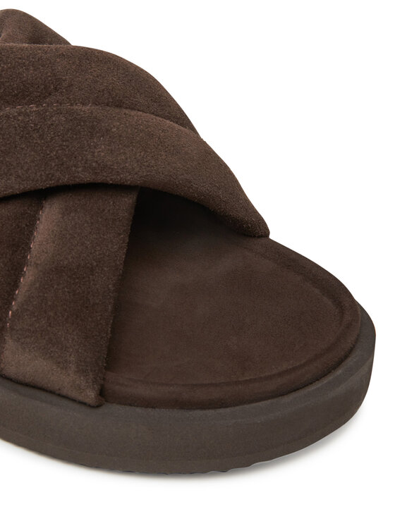 Inuikii Шльопанці Inuikii Suede Crossed 50102-500 Коричневий
